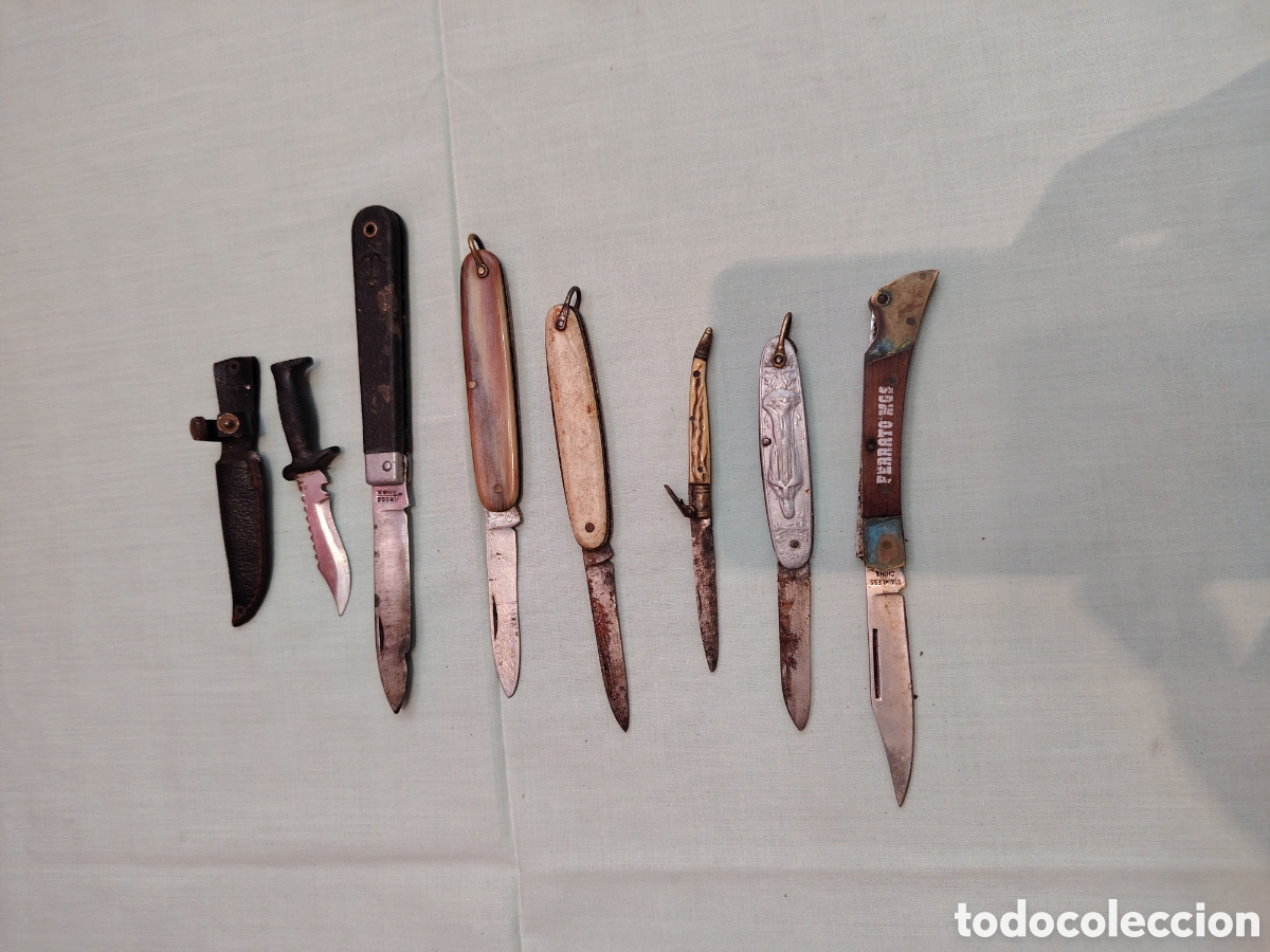 Militaria: Lote de navajas antiguas