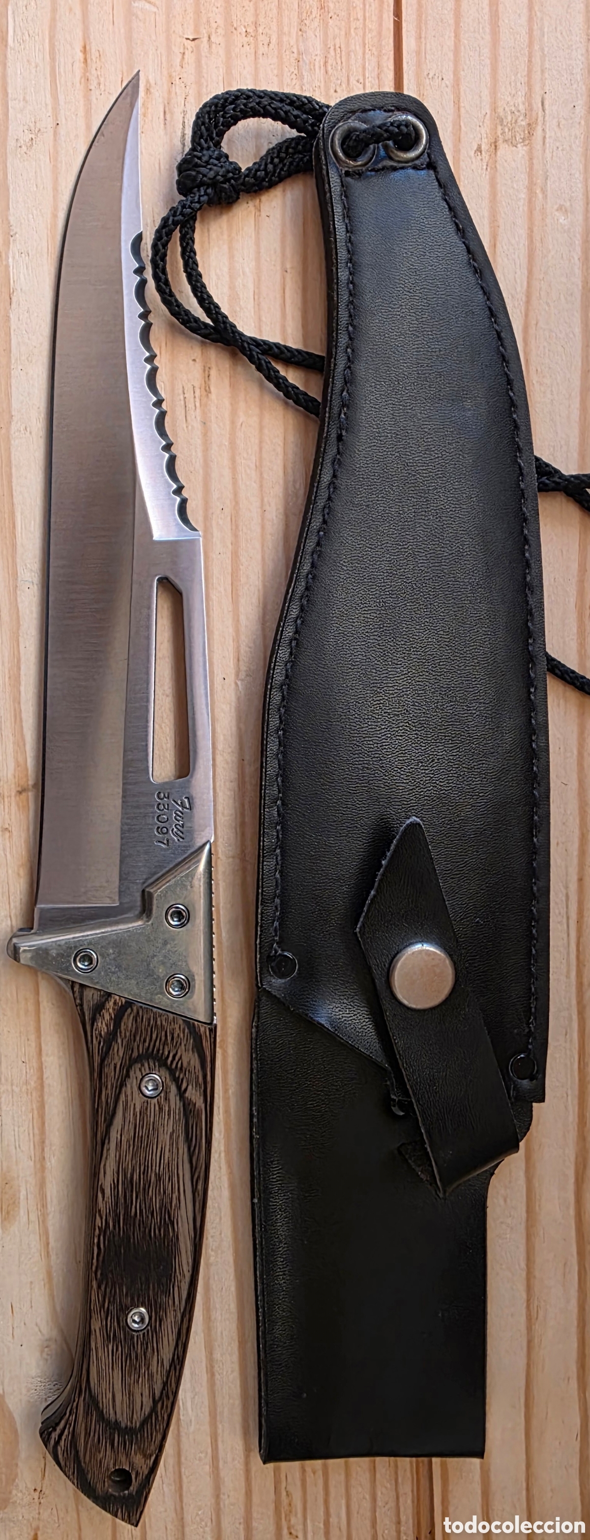 Militaria: Raro Cuchillo T&aacute;ctico FURY 33097 &ndash; Acero 440 Seki JAPAN (A&ntilde;os 80) &ndash; Con Funda