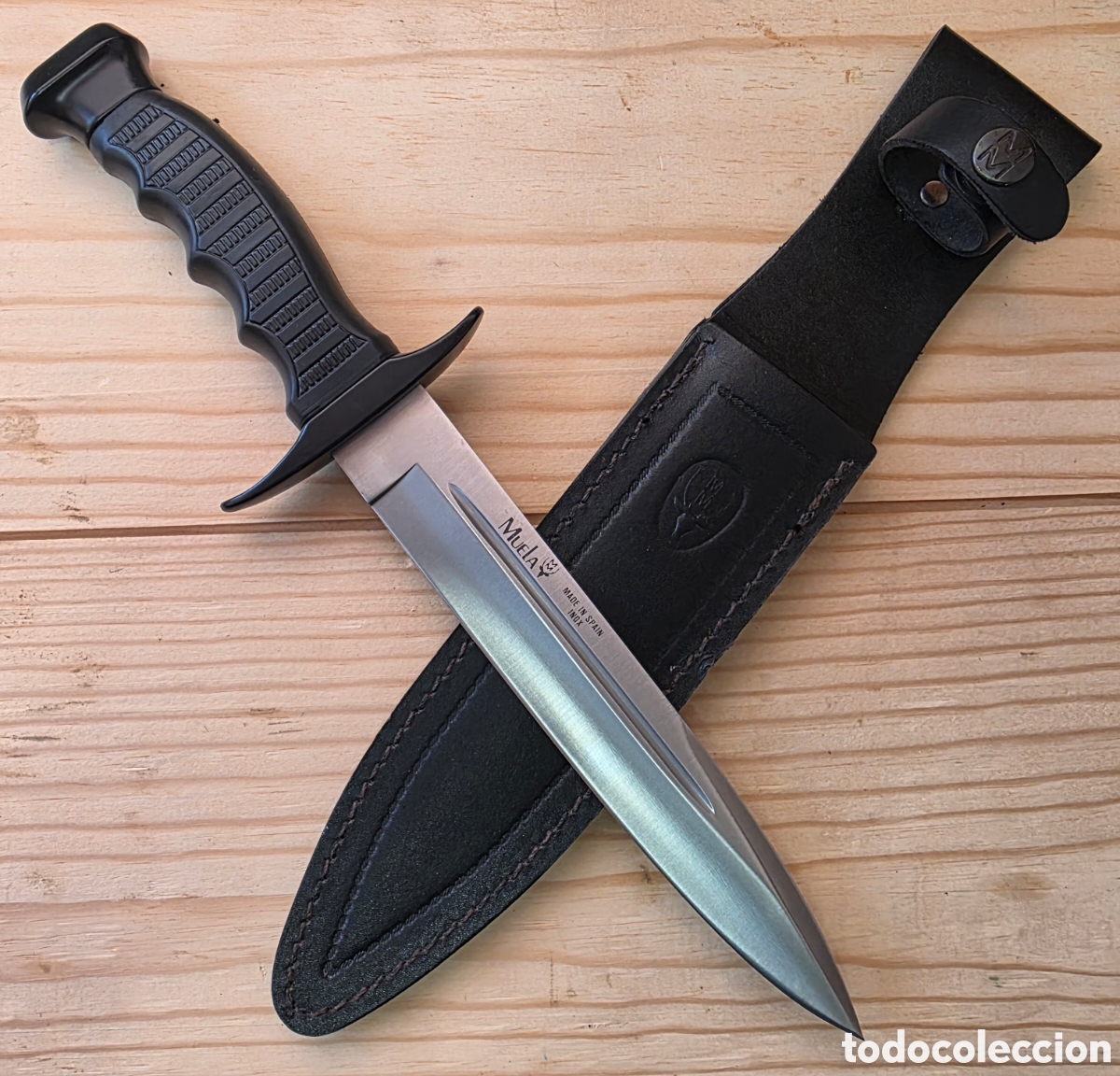 Militaria: Cuchillo Muela Vintage &rdquo;Revista ARMAS&rdquo; &ndash; Edici&oacute;n promocional &ndash; Con funda original &ndash; Excelente estado