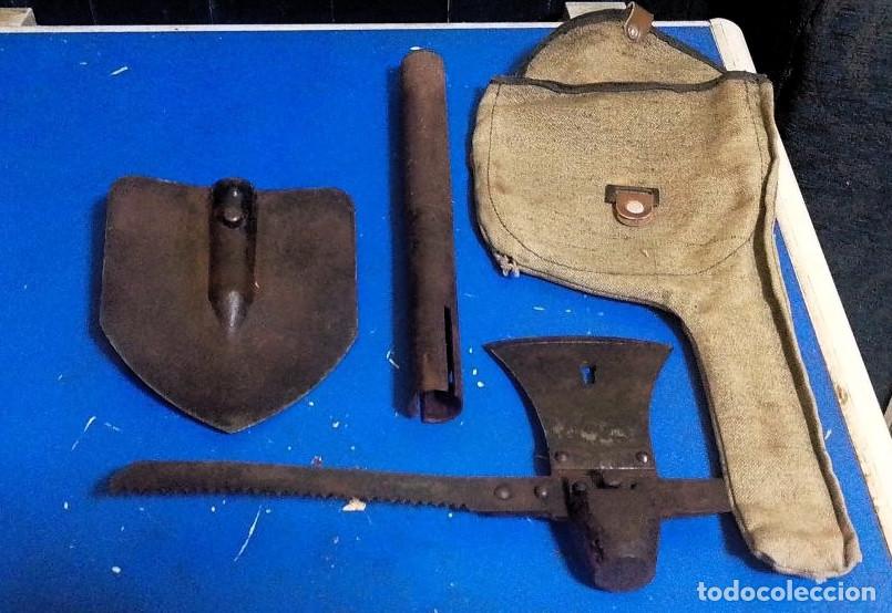 Militaria: multiherramienta ejercito rojo union sovietica a&ntilde;os 60-70 pala, pico, hacha, martillo, sierra