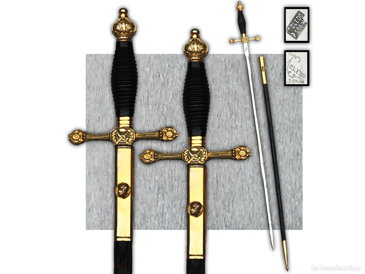 Militaria: LOT DE 2 EXCEPTIONNELLES & SUPERBES &Eacute;P&Eacute;ES ESPAGNOLES DE TOLEDO FIN XIX DORURE ORIGINAL