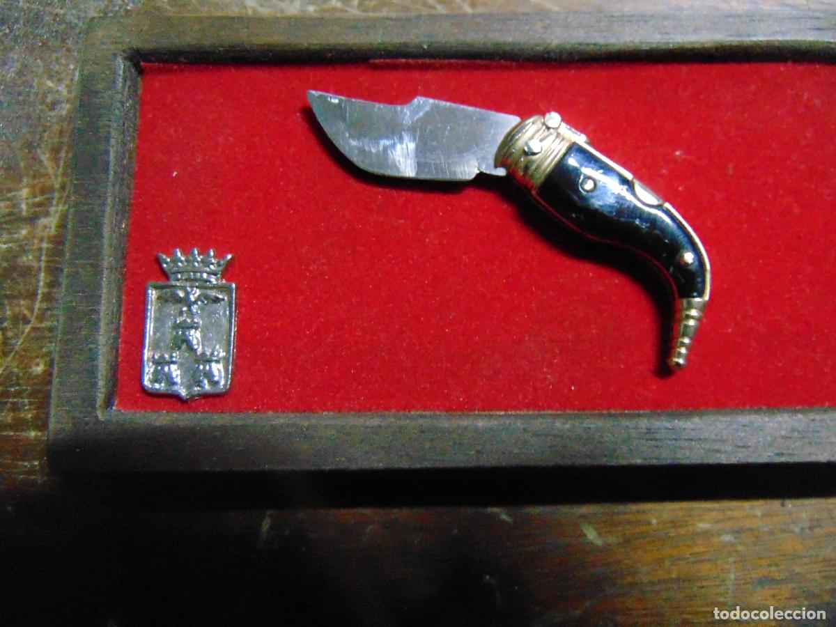 Militaria: NAVAJA MINIATURA , PUBLICIDAD CAFE ROMA ALBACETE