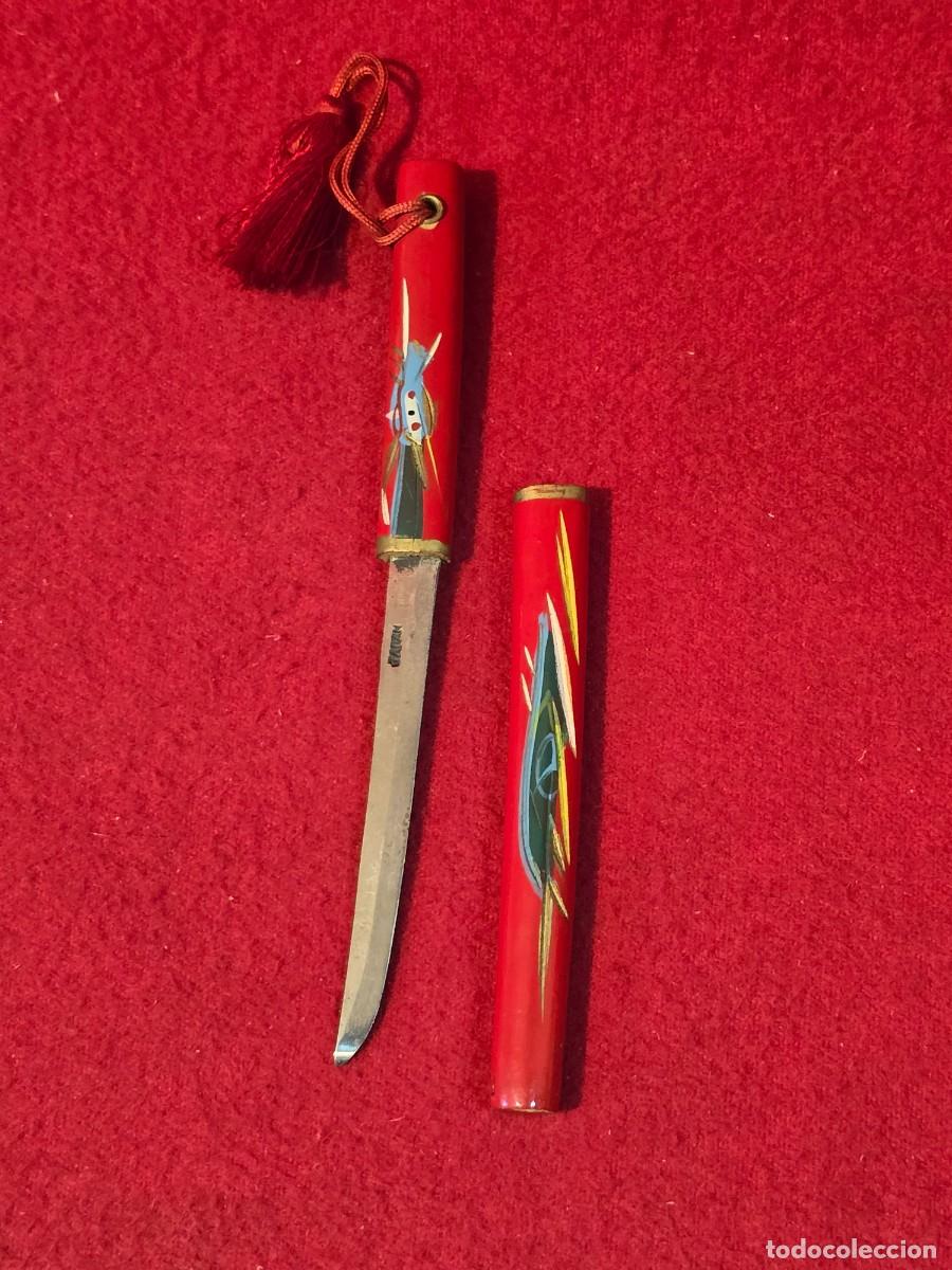 Militaria: CUCHILLO PEQUE&Ntilde;O O ABRECARTAS FORMA DE CATANA O TANTO JAPONES.
