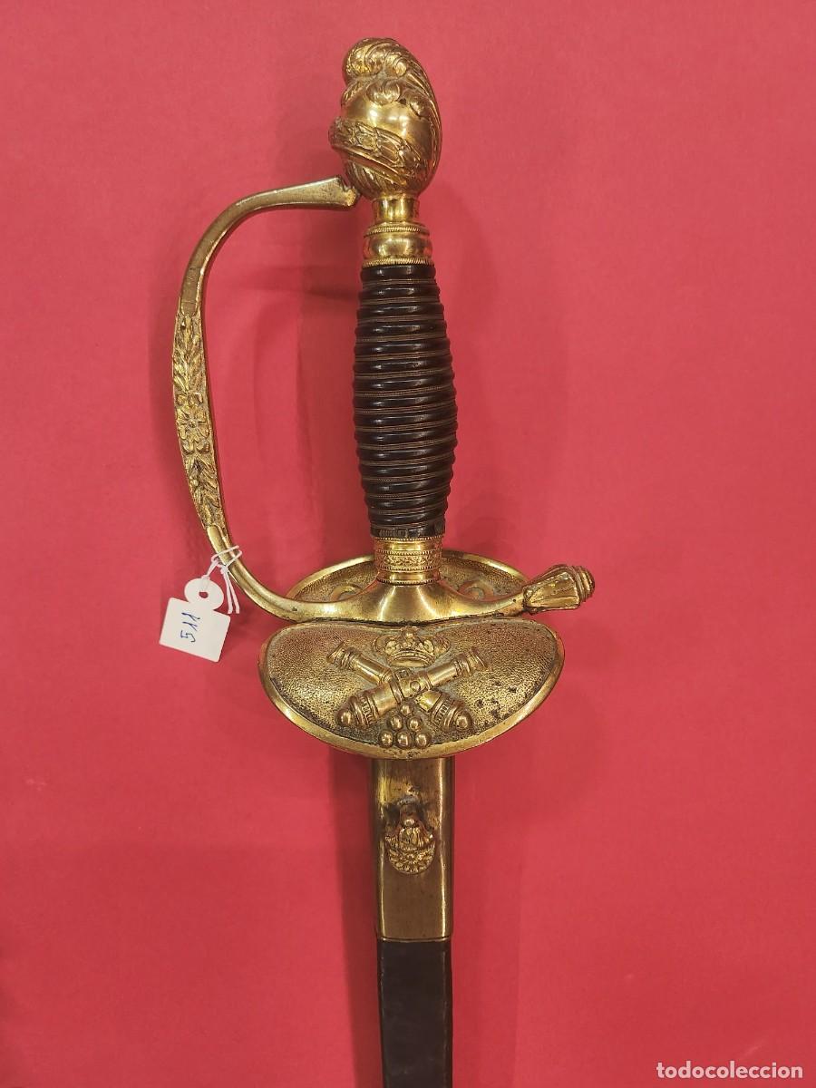 Militaria: ESPADA DE CE&Ntilde;IR OFICIALES Y CADETES DE ARTILLER&Iacute;A MODELO 1828
