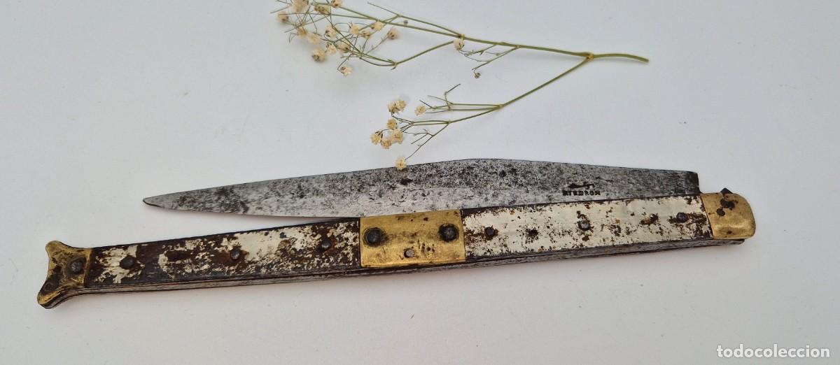 Militaria: Navaja francesa RIBERON del siglo XIX. Una navaja poco com&uacute;n y de colecci&oacute;n.
