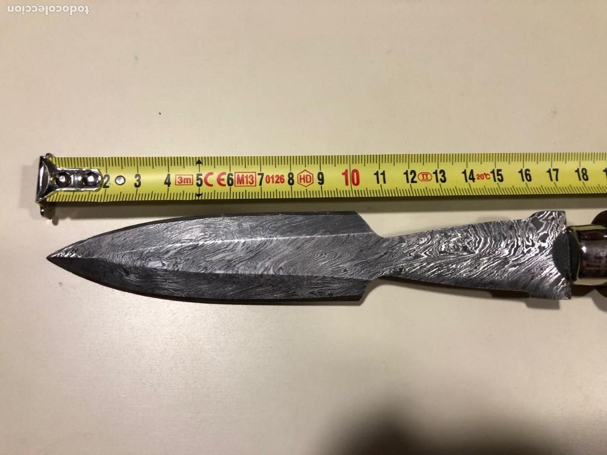 Militaria: Cuchillo acero damasco
