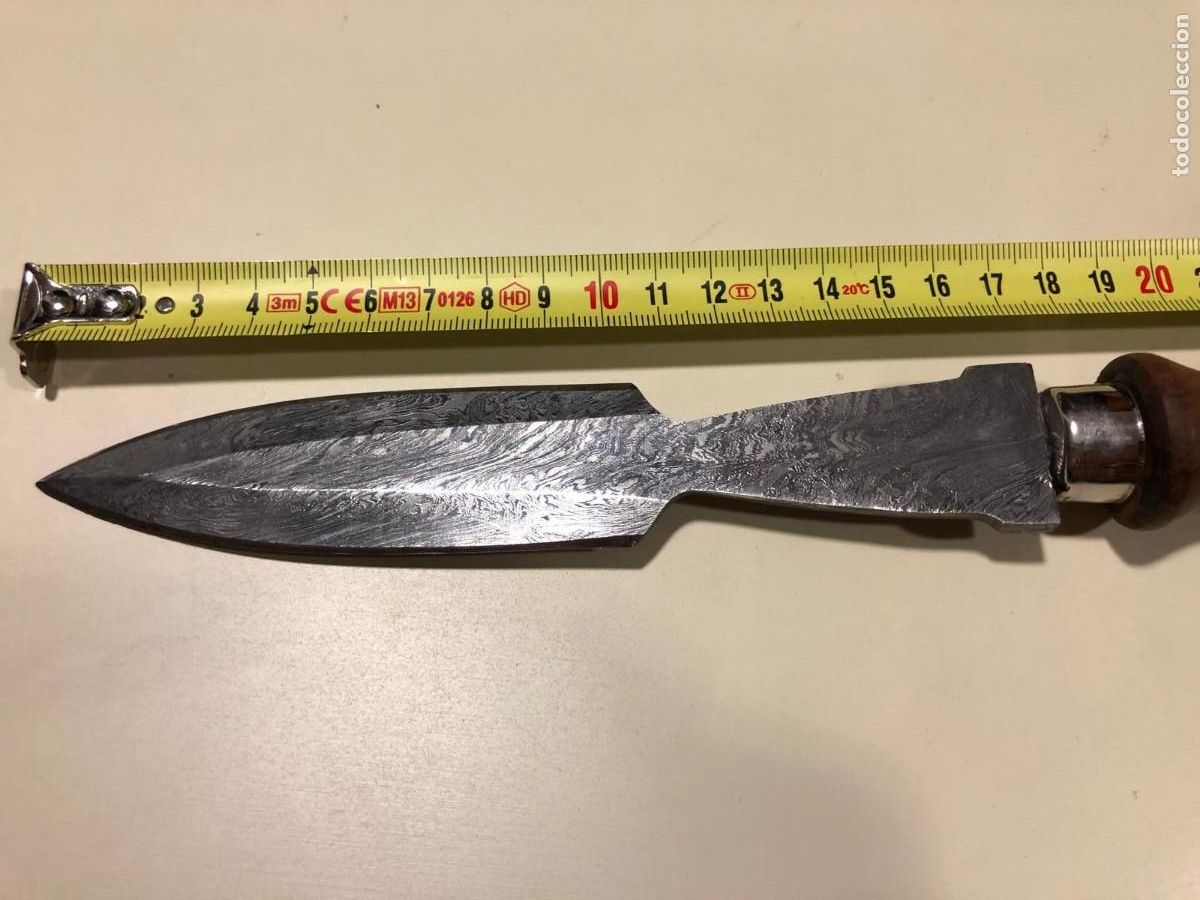 Militaria: Cuchillo acero damasco - Foto 2