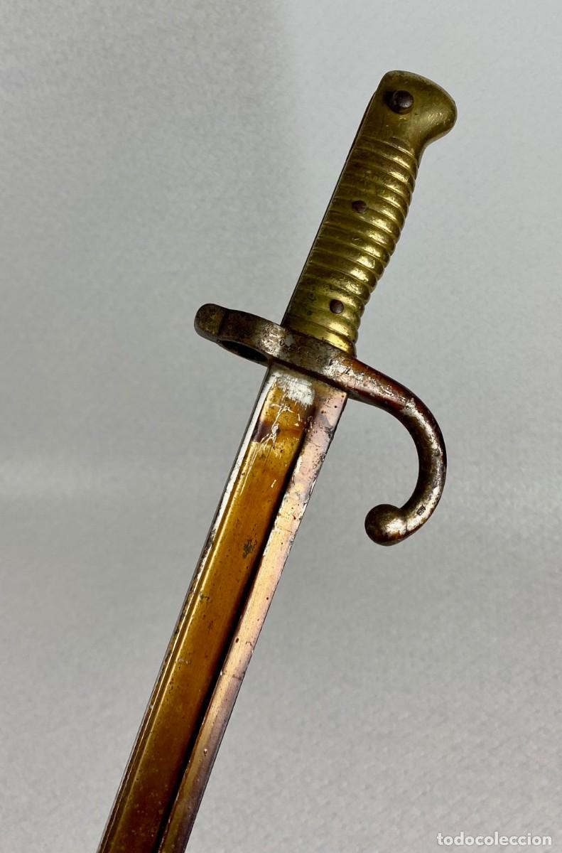 Militaria: BAYONETA FRANCESA CHASSEPOT 1866 Z133339 Saint Etienne april 1874 sf