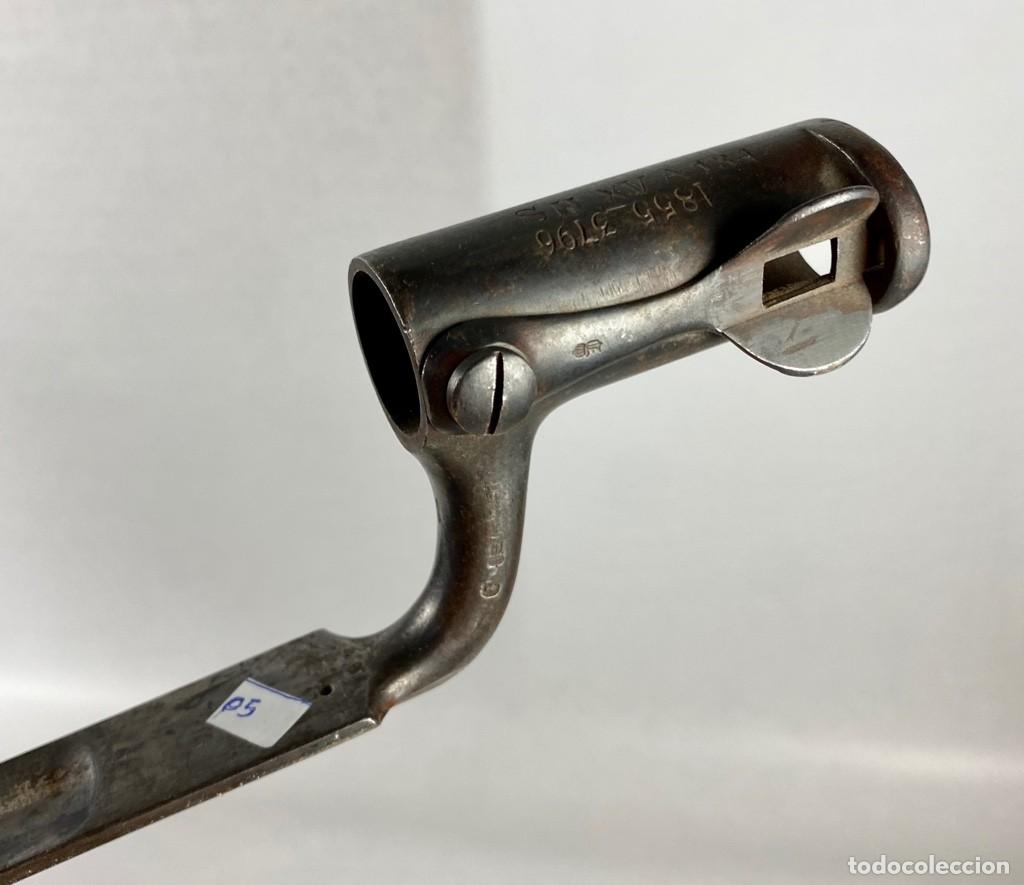 Militaria: BAYONETA DE CUBO DINAMARCA M1854 con muelle KYHL capturada a los rebeldes de Schleswig-Holstein en 1