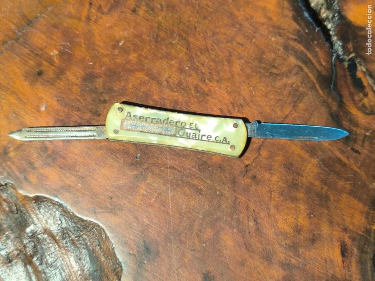 Militaria: NAVAJITA PUBLICIDAD ASERRADERO EL GUAIRE CARACAS, CACHAS SIMIL NACAR