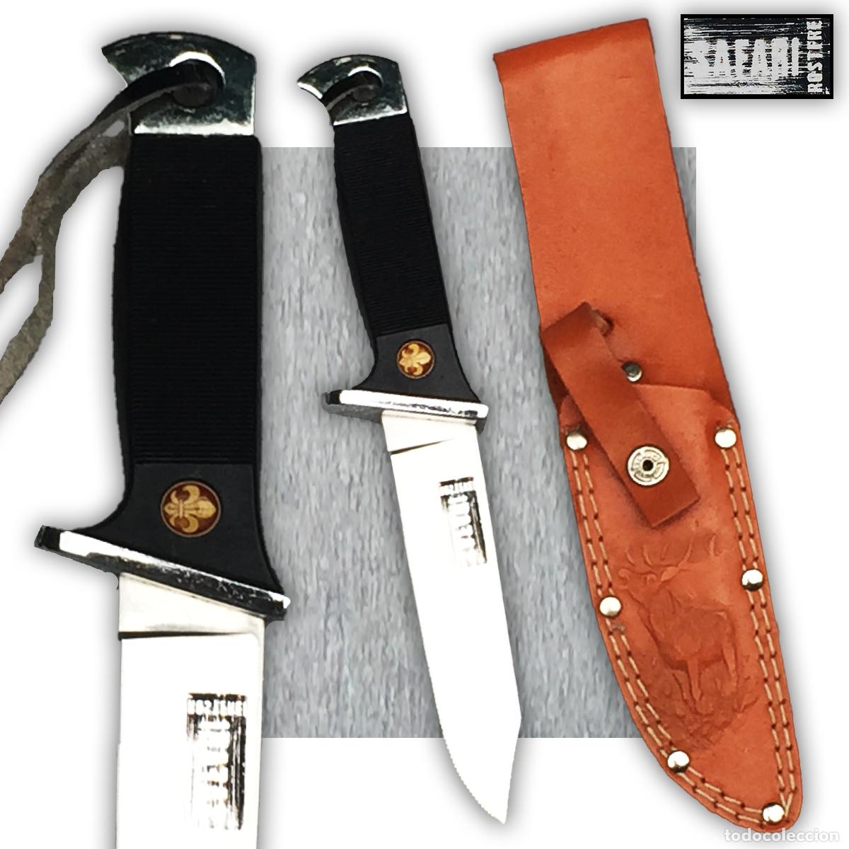 Militaria: SUPERBE COUTEAU CHASSE SAFARI ROSTFREI POST WW2 ORIGINAL