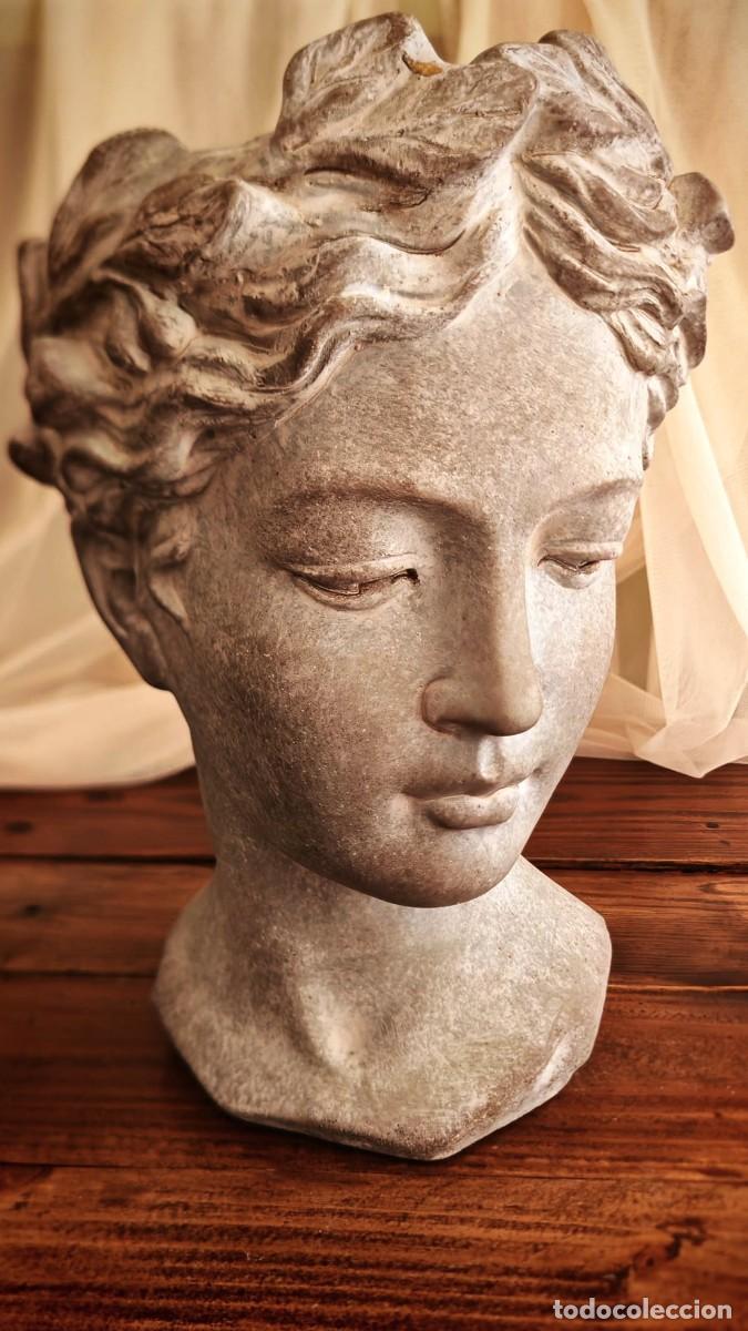 Militaria: Macetero cemento busto Diana