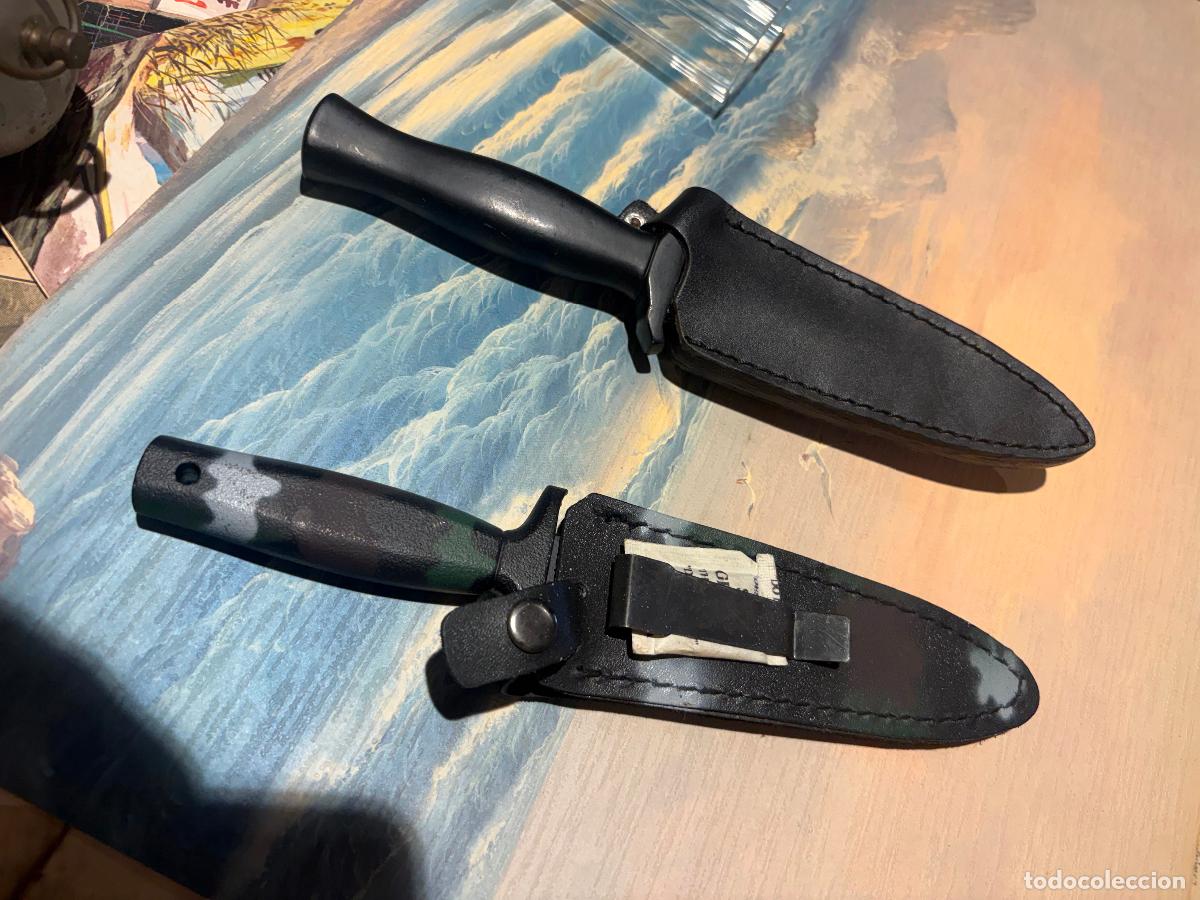 Militaria: Antiguo cuchillo tactico militar de comandos en camuflaje, marca C.Jul. Herbertz. 2 cuchillos