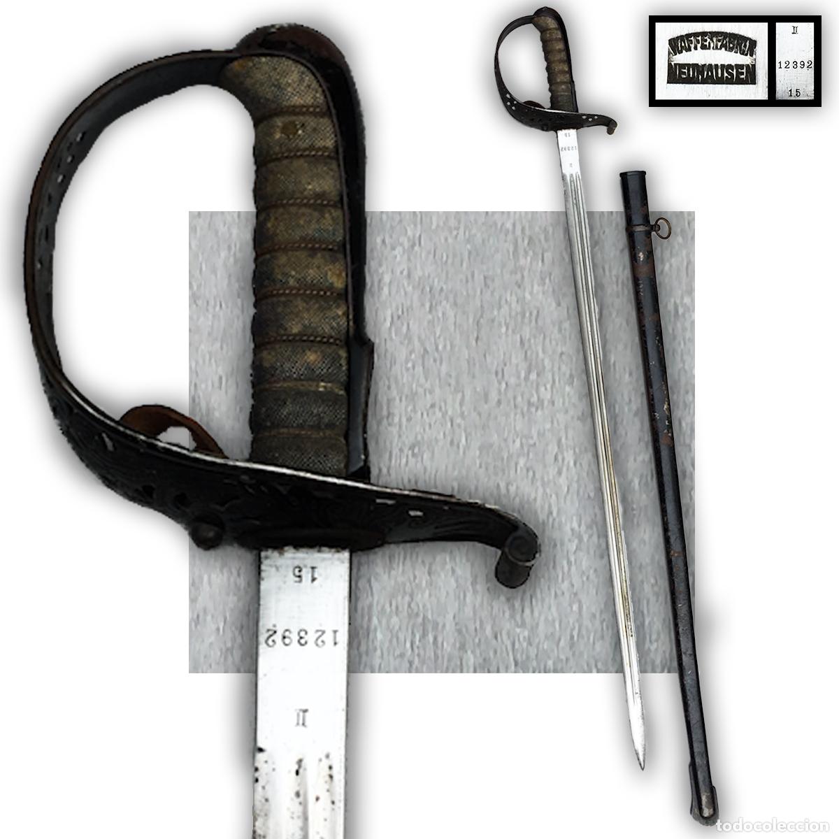 Militaria: SUPERBE & RARE SABRE D'OFFICIER DE CAVALERIE SUISSE WAFFENFABRIK NEUHAUSEN XIX ORIGINAL