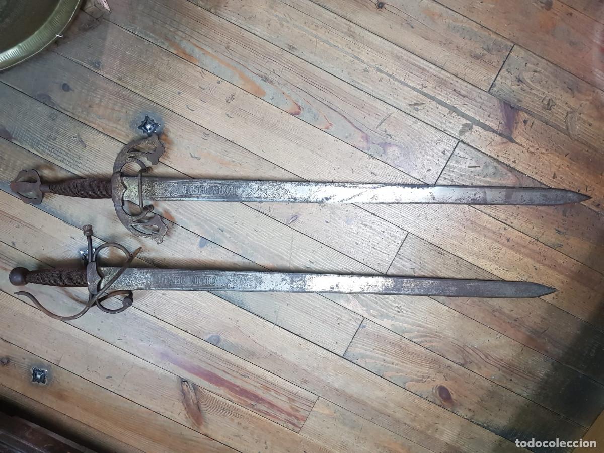 Militaria: PAREJA DE ESPADAS-TIZONA Y COLADA DEL CID