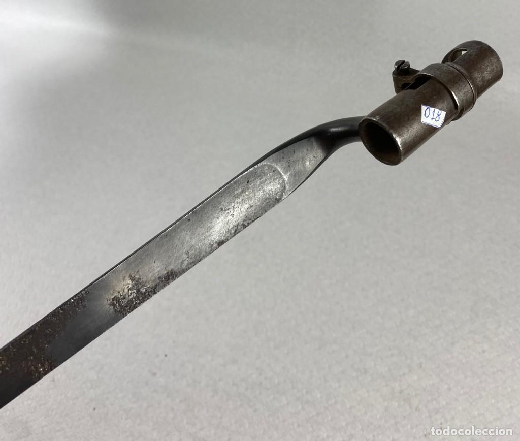 Militaria: BAYONETA CUBO USA MILICIA DEL ESTADO DE NUEVA YORK para fusil Remington Rolling Block numerada 27341