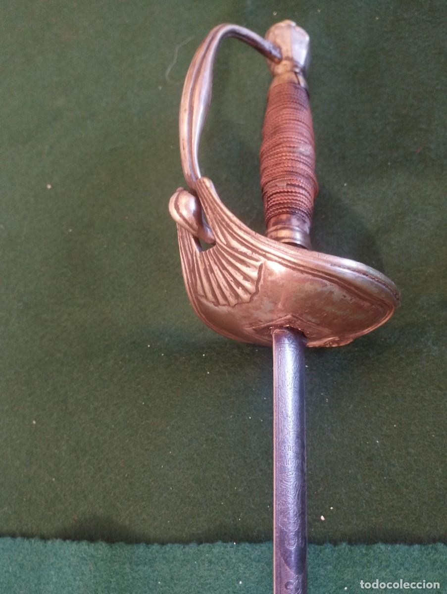 Militaria: Espada de oficial con empu&ntilde;adura de una sola rama, segunda mitad XVIII.