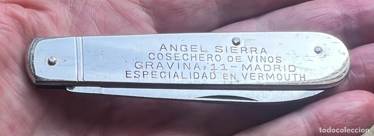Militaria: Navaja de Solingen met&aacute;lica - Publicidad Angel Sierra, Cosechero de Vinos (Gravina, 11 - Madrid)