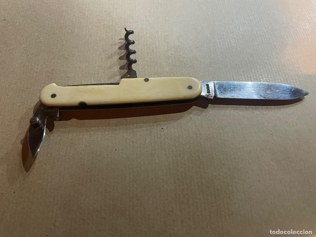 Militaria: ANTIGUA NAVAJA MULTIUSOS 3-USOS MARCA EN LA HOJA 16 CM. ABIERTA 9,9CM. CERRADA
