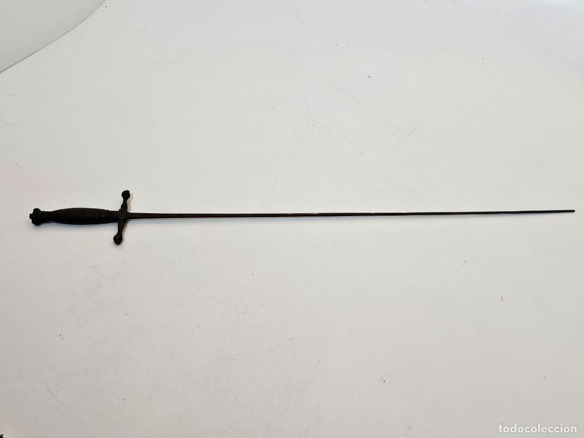 Militaria: FLORETE ESPADIN DE ESGRIMA, (BRONCE Y HIERRO), SIGLO XIX, (83X10)