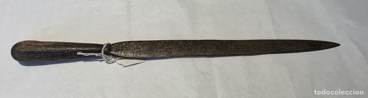 Militaria: Cuchillo antiguo, 32 cm de longitud total