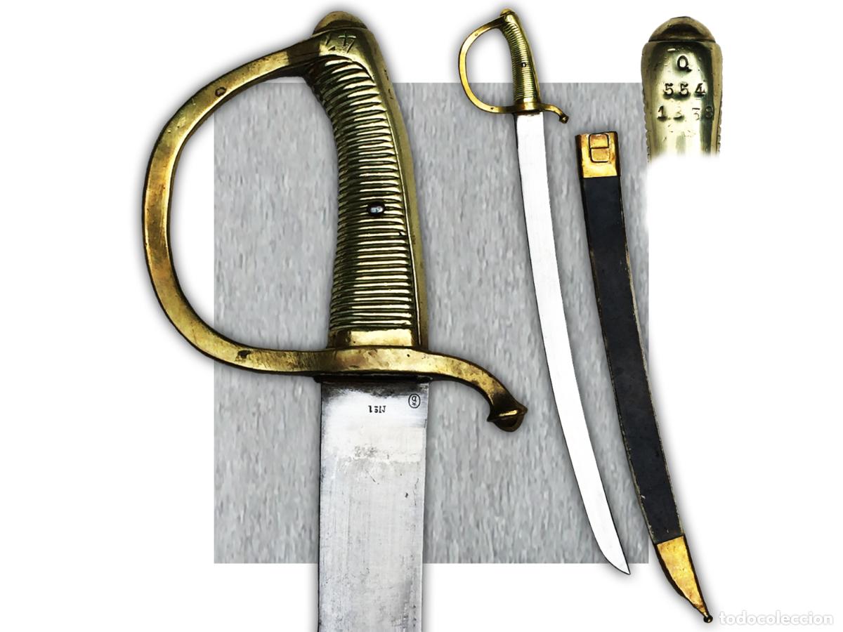 Militaria: ABL Rare Sabre briquet BELGE troupe - Q 534 - 1838 Original