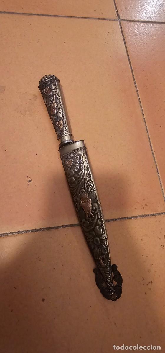 Militaria: Precioso facon argentino alpaca pero de calidad y firmado