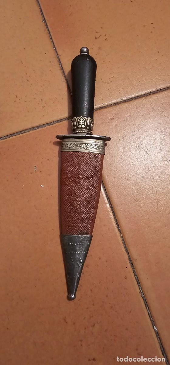 Militaria: Preciosa daga mujer o puntilla antigua siglo XIX