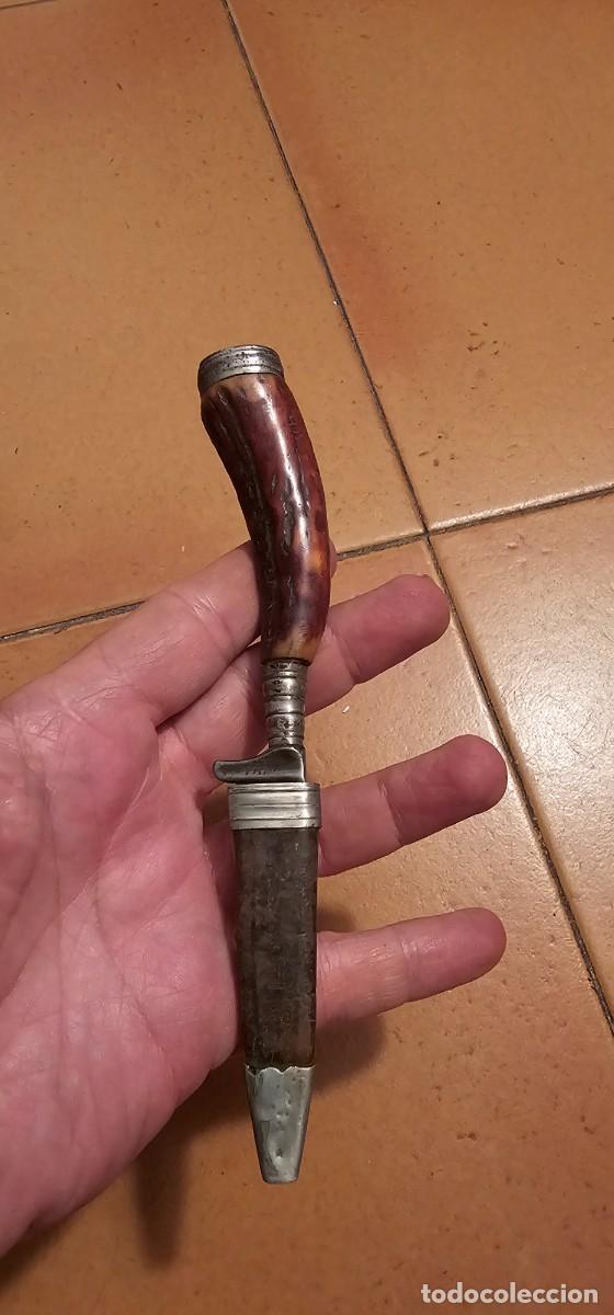 Militaria: Preciosa daga mujer o puntilla antigua siglo XIX