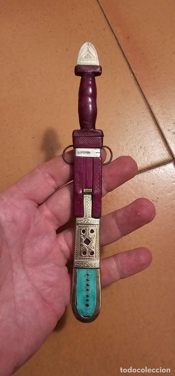 Militaria: Precioso cuchillo tuareg lujo plata firmado
