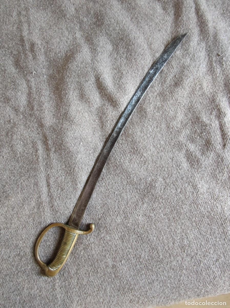 Militaria: sable briquet franc&eacute;s sin marcas. Siglo XIX