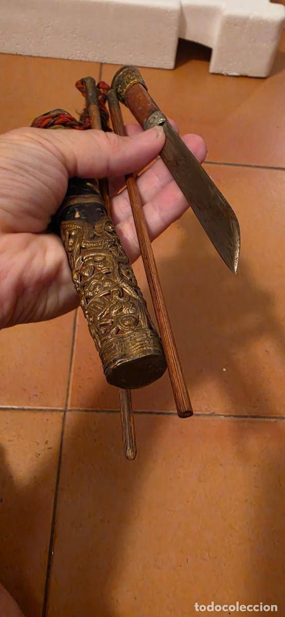 Militaria: Interesante cuchillo Camboya muy trabajado