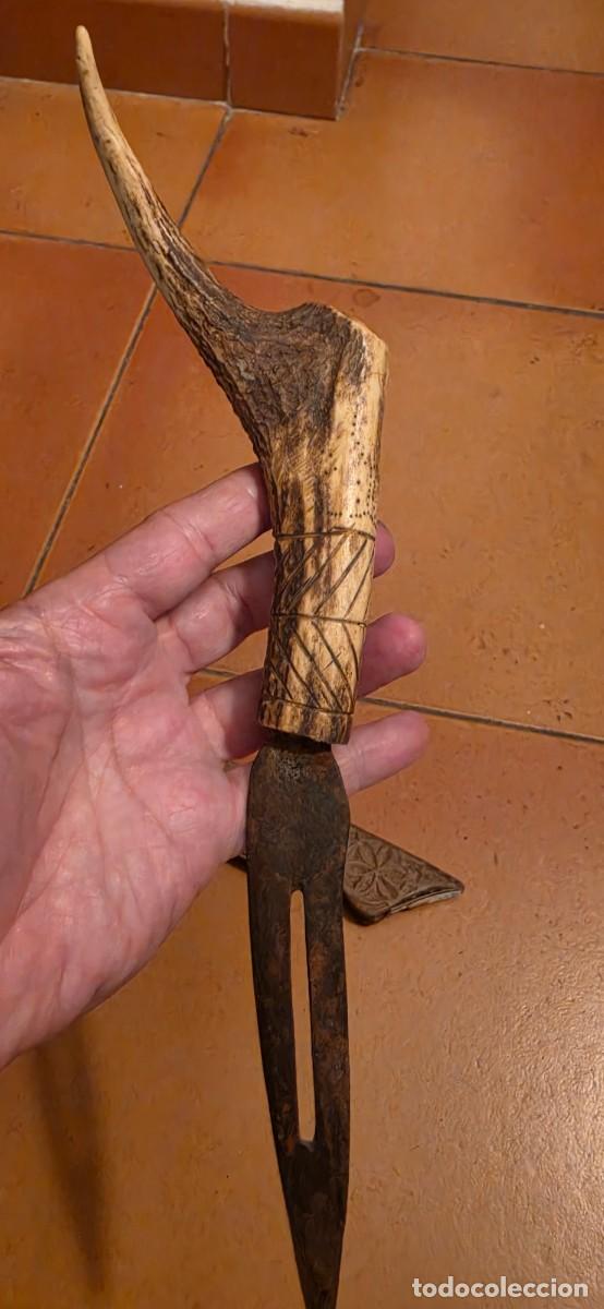 Militaria: Cuchillo espa&ntilde;ol rustico arte pastoril