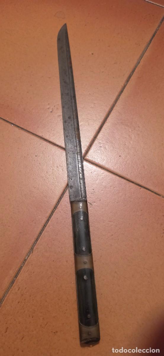 Militaria: Muy interesante cuchillo o bayoneta antigua dos aguas