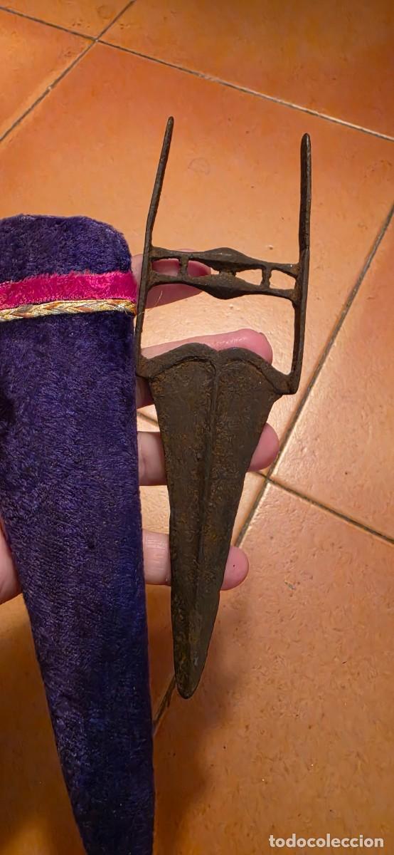 Militaria: Preciosa y antigua daga de pu&ntilde;o katar india