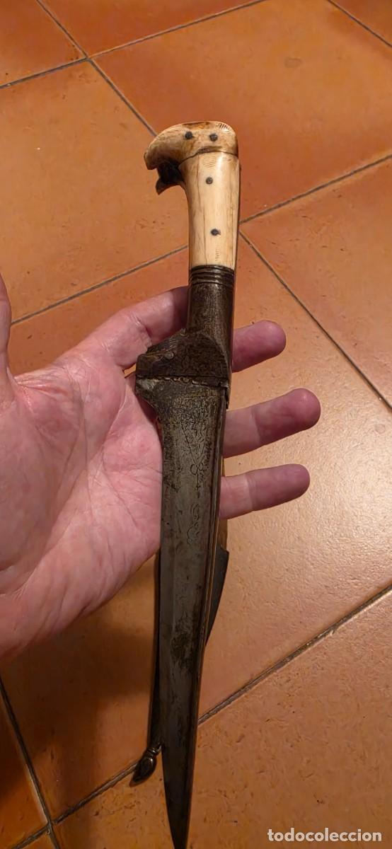 Militaria: Muy antiguo cuchillo afgano buril