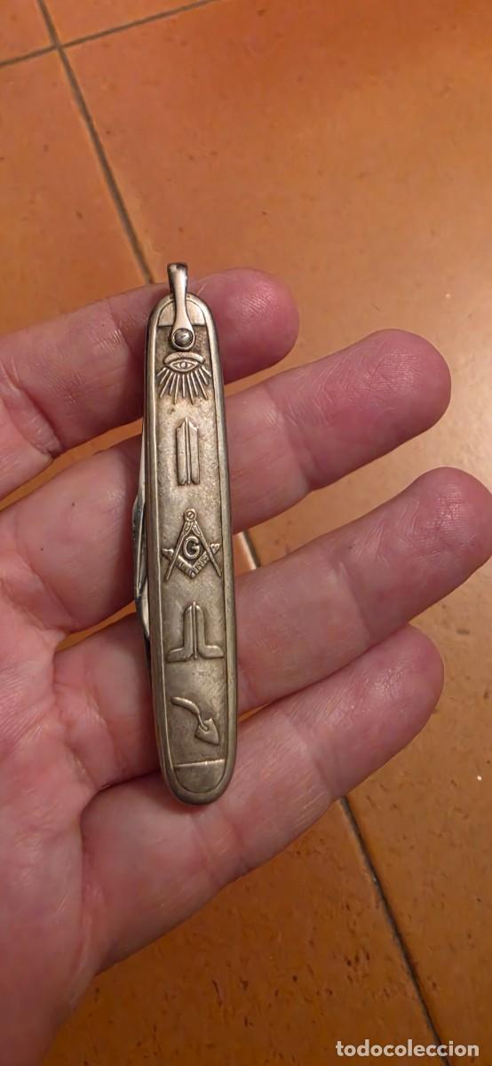 Militaria: Navaja plata masonica USA antigua