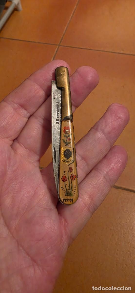 Militaria: Preciosa peque&ntilde;a navaja corsa con leyenda vendetta
