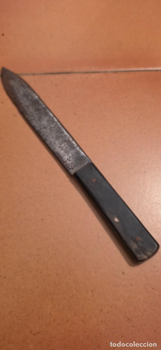 Militaria: Precioso cuchillo muy antiguo cuerno forja