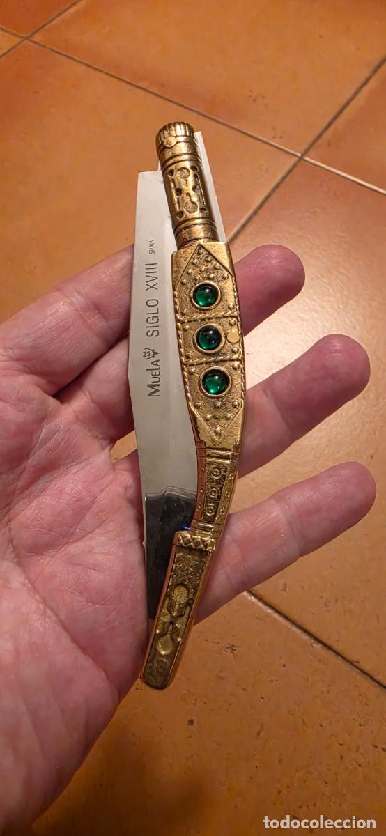Militaria: Preciosa reproduccion navaja diglo XVIII muela