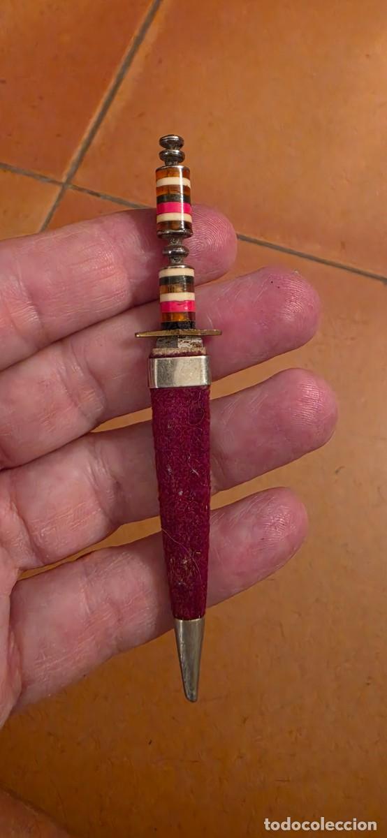 Militaria: Preciosa peque&ntilde;a daga albacete mujer con funda