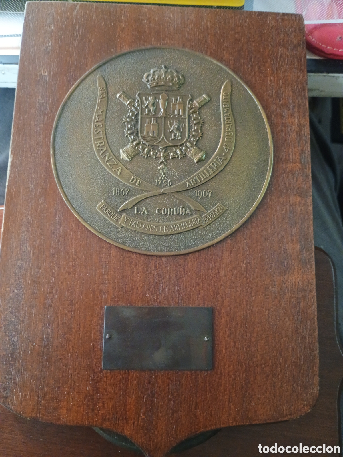 Militaria: METOPA MILITAR REAL MAESTRANZA ARTILLERIA 4&ordm; DEPARTAMENTO 1867 1907 LA CORU&Ntilde;A