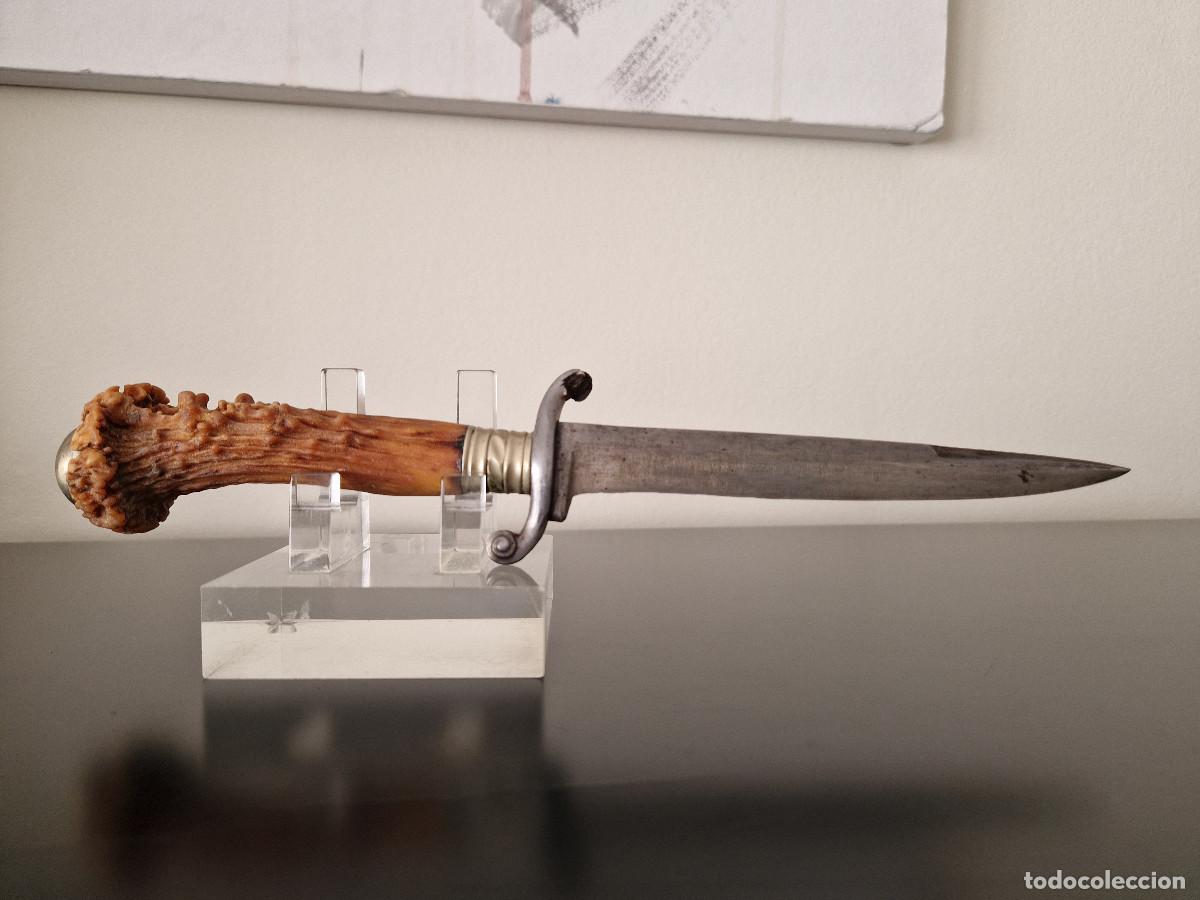 Militaria: CUCHILLO ANTIGUO CON MANGO DE ASTA - Foto 4