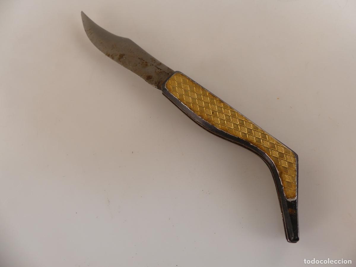Militaria: NAVAJA DE BOLSILLO CACHAS DE METAL OBJETO DE COLECCION