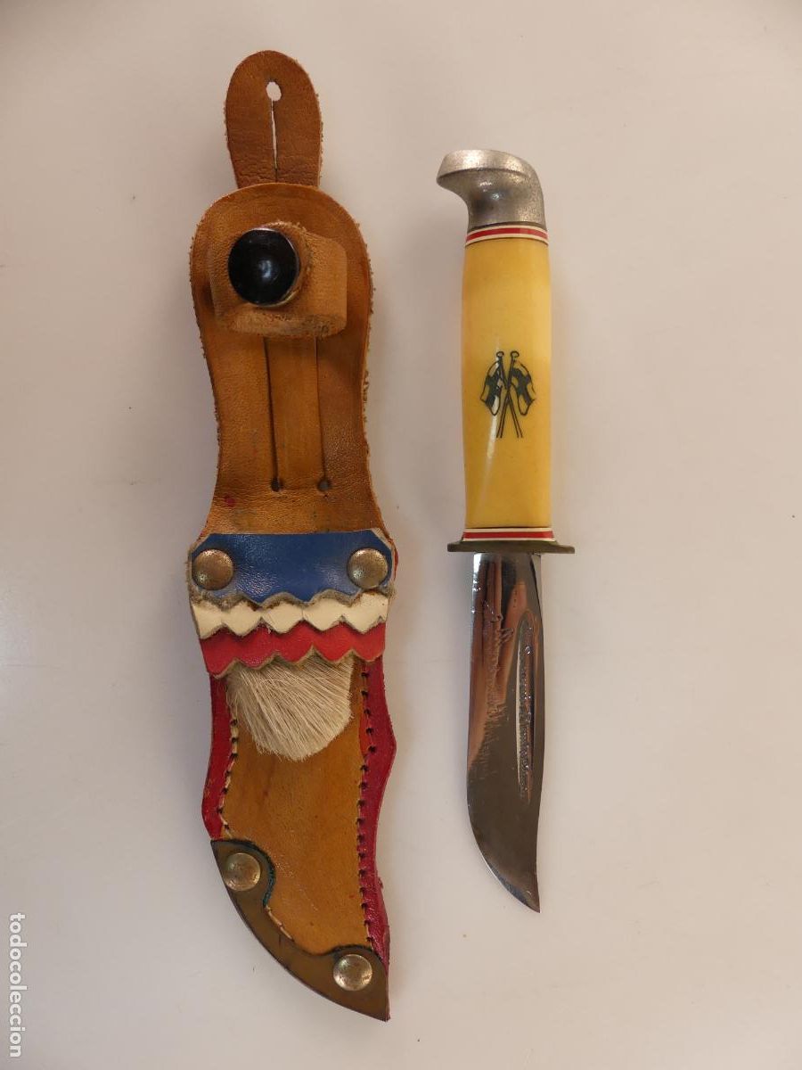 Militaria: BONITO CUCHILLO CON FUNDA OBJETO DE COLECCION