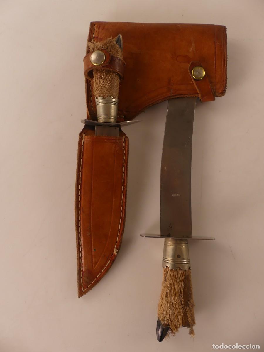 Militaria: JUEGO DE HACHA Y CUCHILLO DE ALBACETE