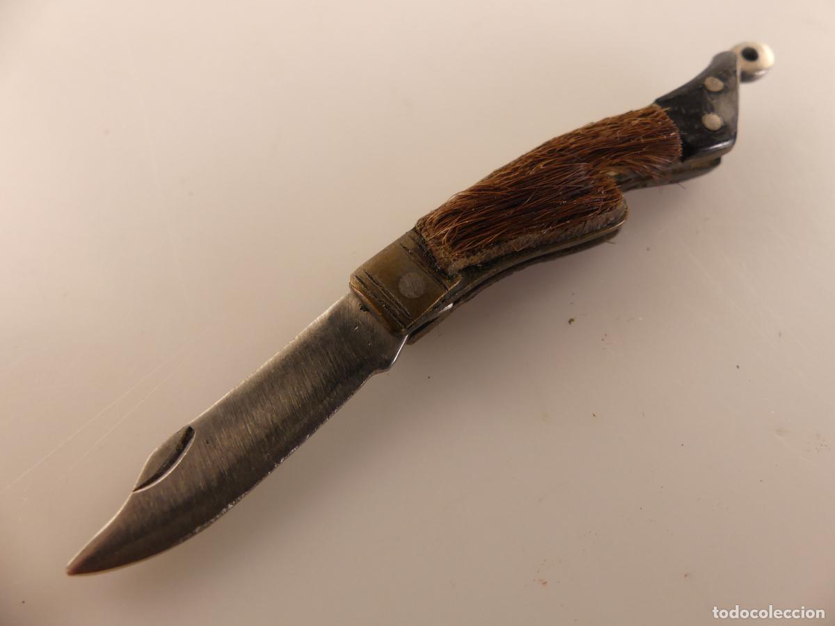 Militaria: NAVAJA MANGO DE PATA DE CABRA OBJETO DE COLECCION