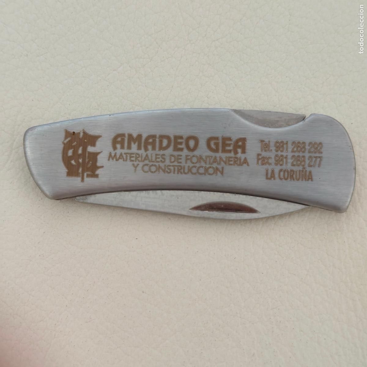 Militaria: Navaja stainless 12.5 cm.abierta