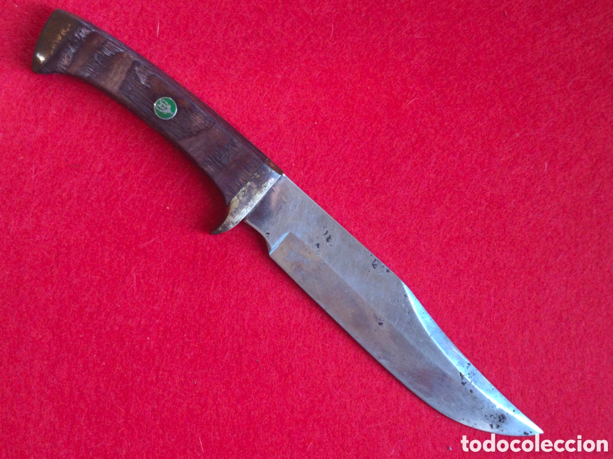 Militaria: Cuchillo MUELA caza bowie madera