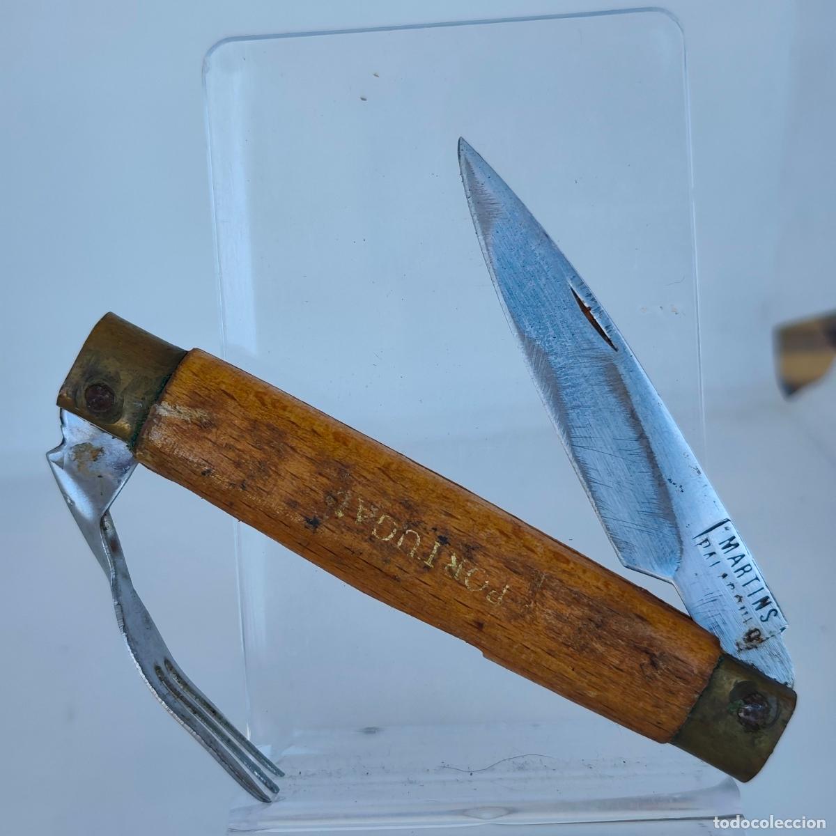 Militaria: antigua navaja tenedor martins pala&ccedil;oulo